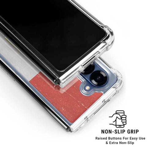 Egyptian Flag Distressed Galaxy Z Fold6 Clear Case